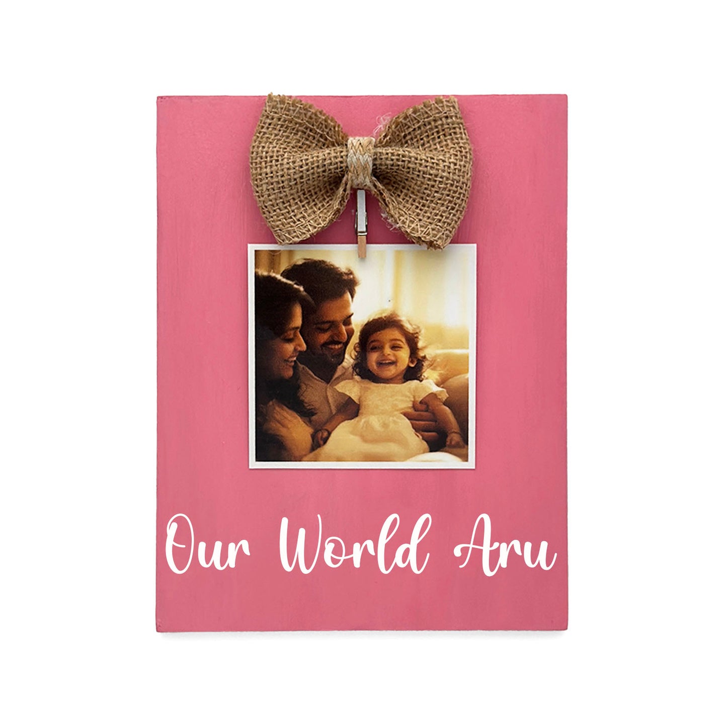 Personalised Hand-Painted Mini Wooden Photo Holder