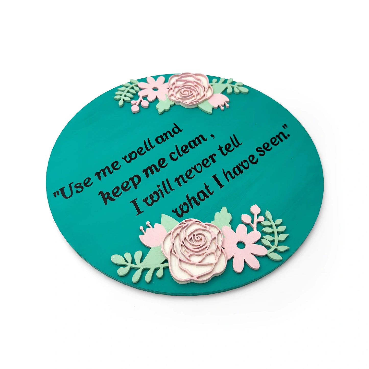 Use Me Well Hand-Painted Wooden Washroom Hanging