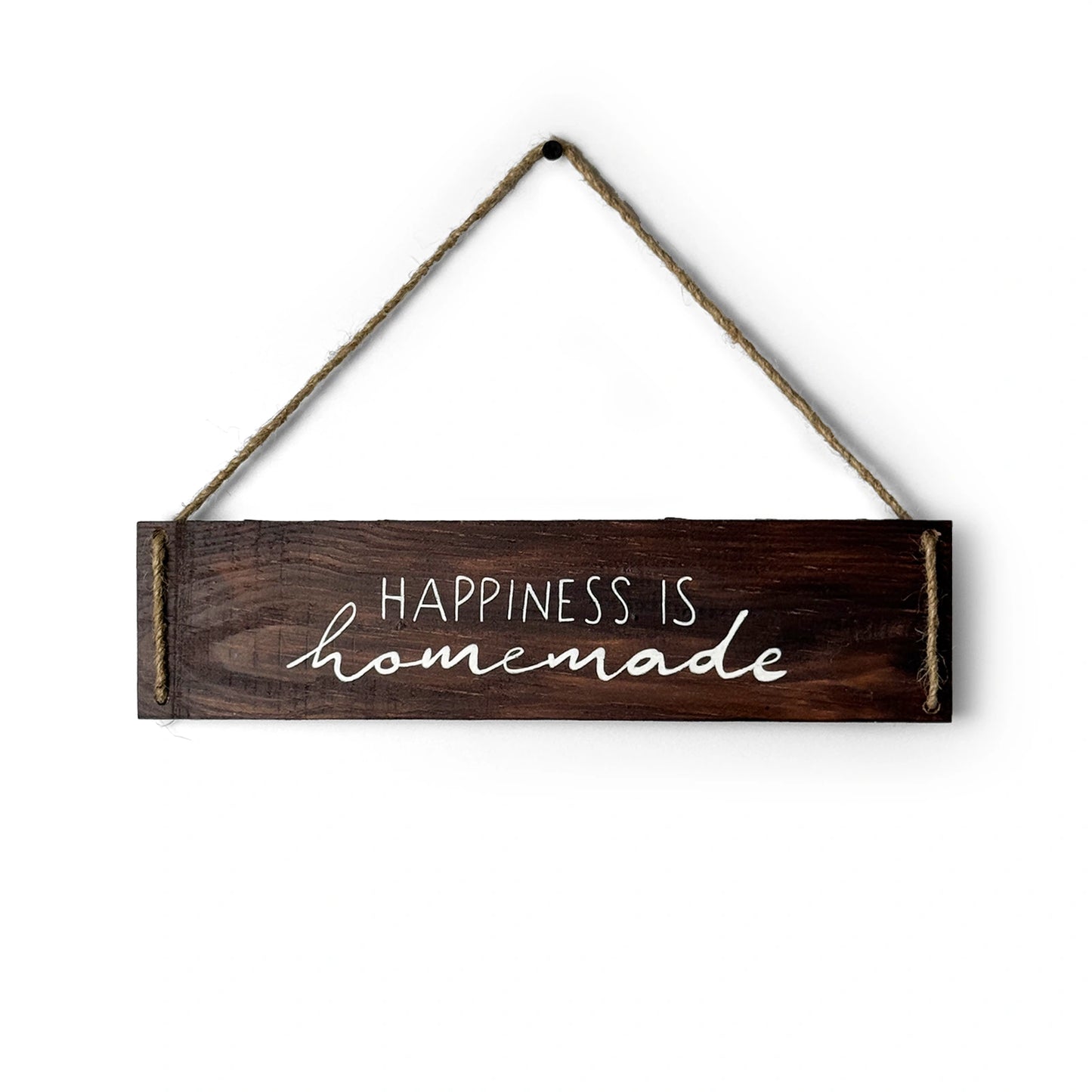 Happiness Is Homemade Hand-Painted Wooden Kitchen Wall Hanging - Wooden Finish