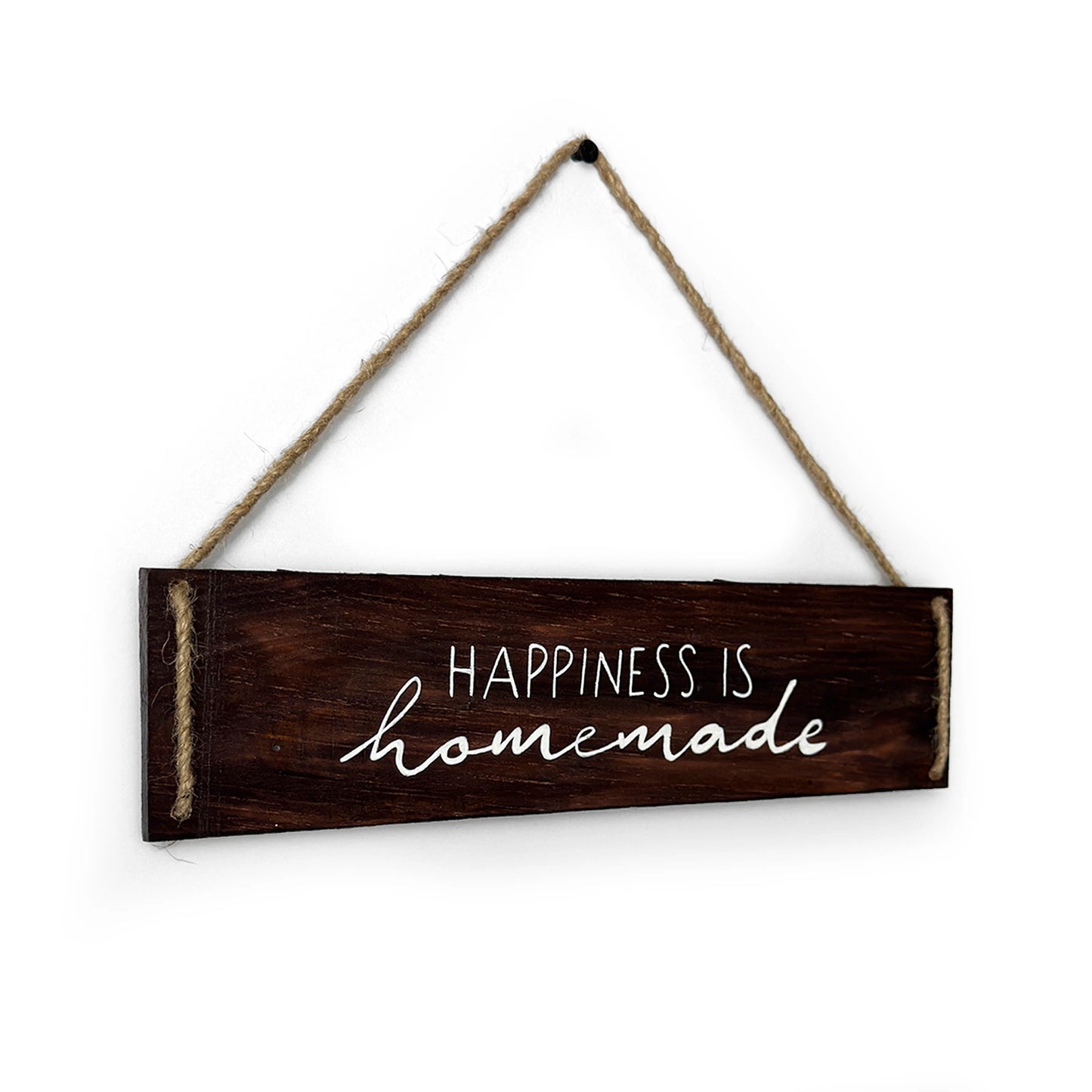Happiness Is Homemade Hand-Painted Wooden Kitchen Wall Hanging - Wooden Finish