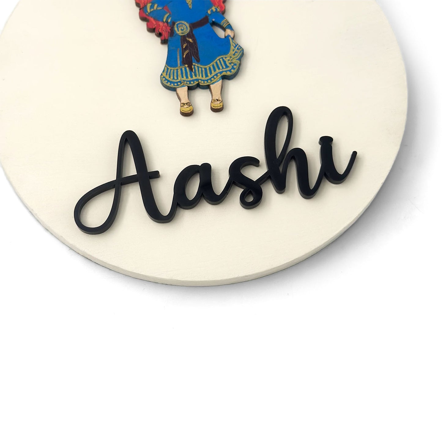 Disney Princess Merida Themed Hand-Painted Wooden Name Plate For Kids