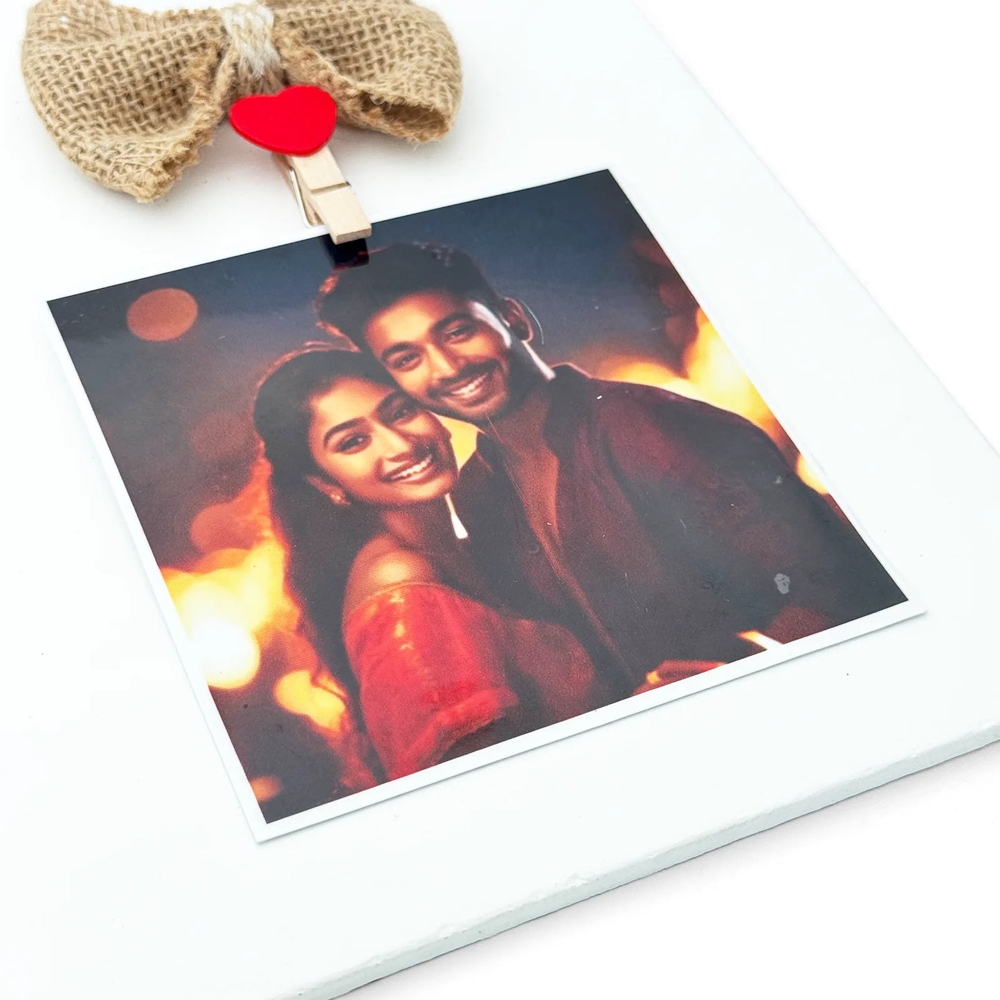 When We Have Each Other We Have Everything Hand-Painted Wooden Photo Holder - White