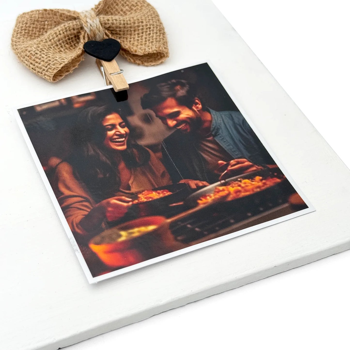 Personalised Hand-Painted Rectangular Wooden Photo Holder