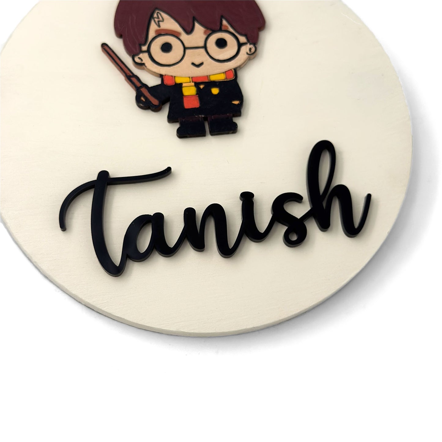 Harry Potter Themed Hand-Painted Wooden Name Plate For Kids