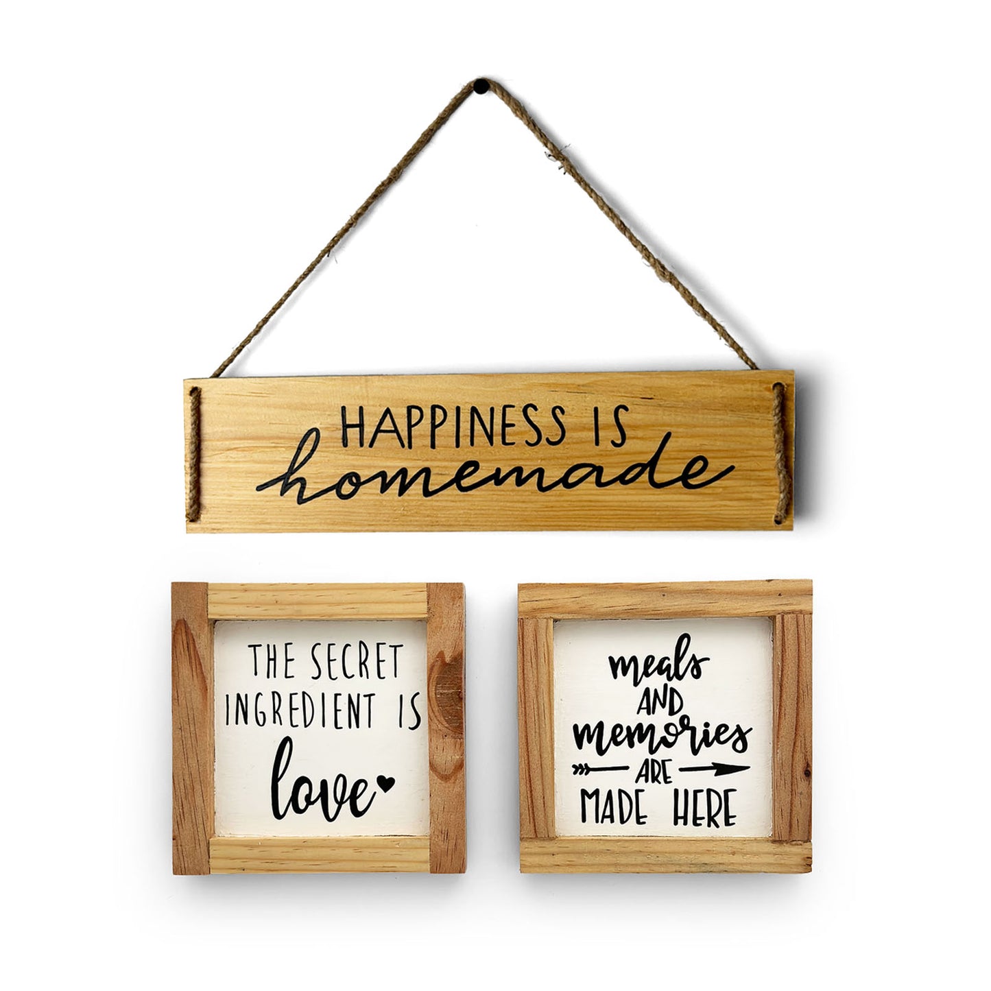 Hand-Painted Wooden Kitchen Wall Combo of 3 - Combo Three