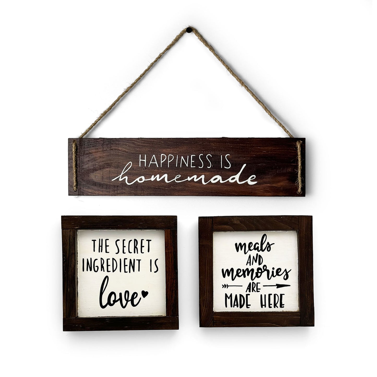 Hand-Painted Wooden Kitchen Wall Combo of 3 - Combo Three