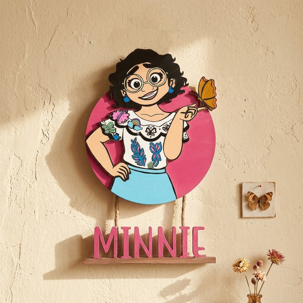 Mirabel Themed Hand-Painted Wooden Kids Name Plate