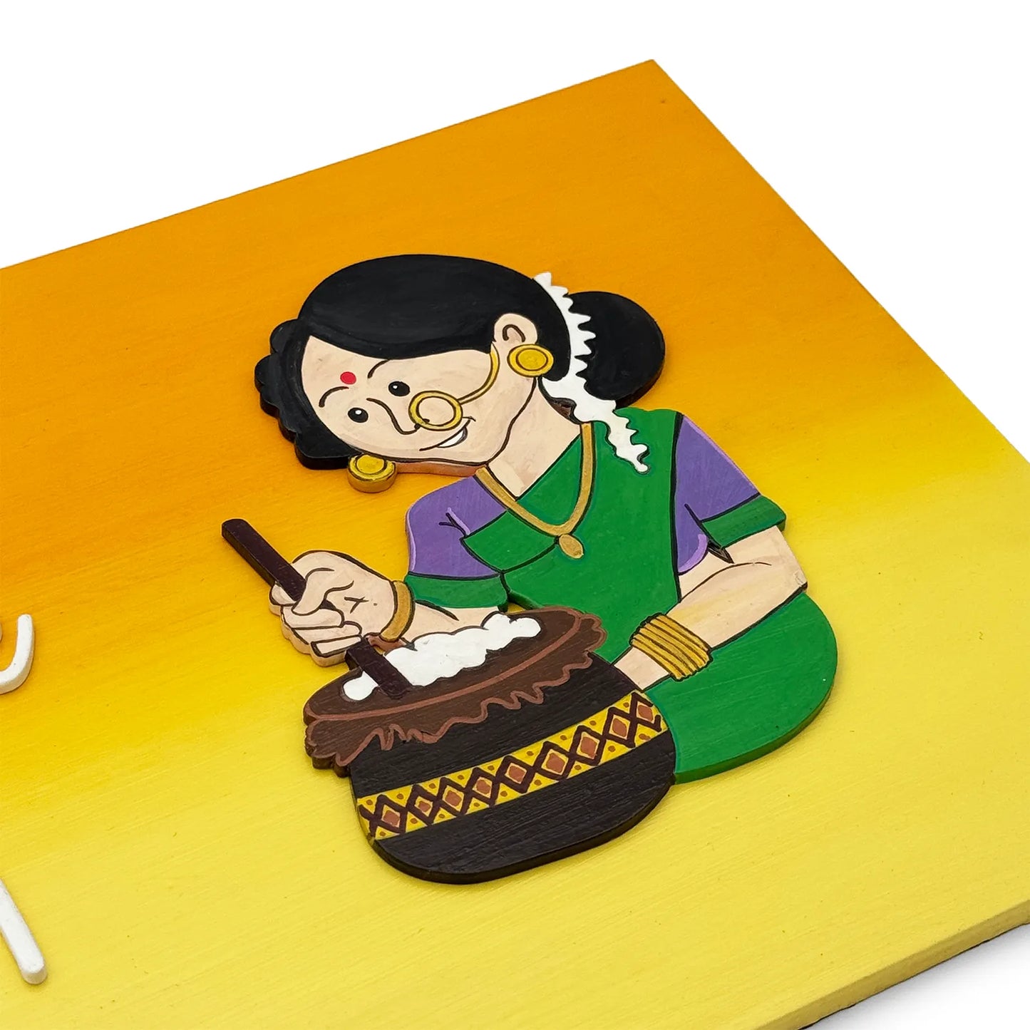 Home Is Where Mom Is Hand-Painted Wooden Wall Hanging