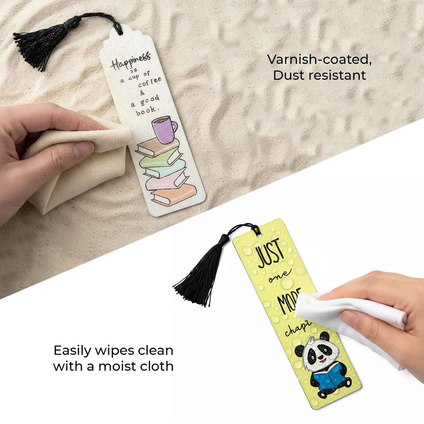 Hand-Painted Wooden Bookmark - I Have No Shelf Control