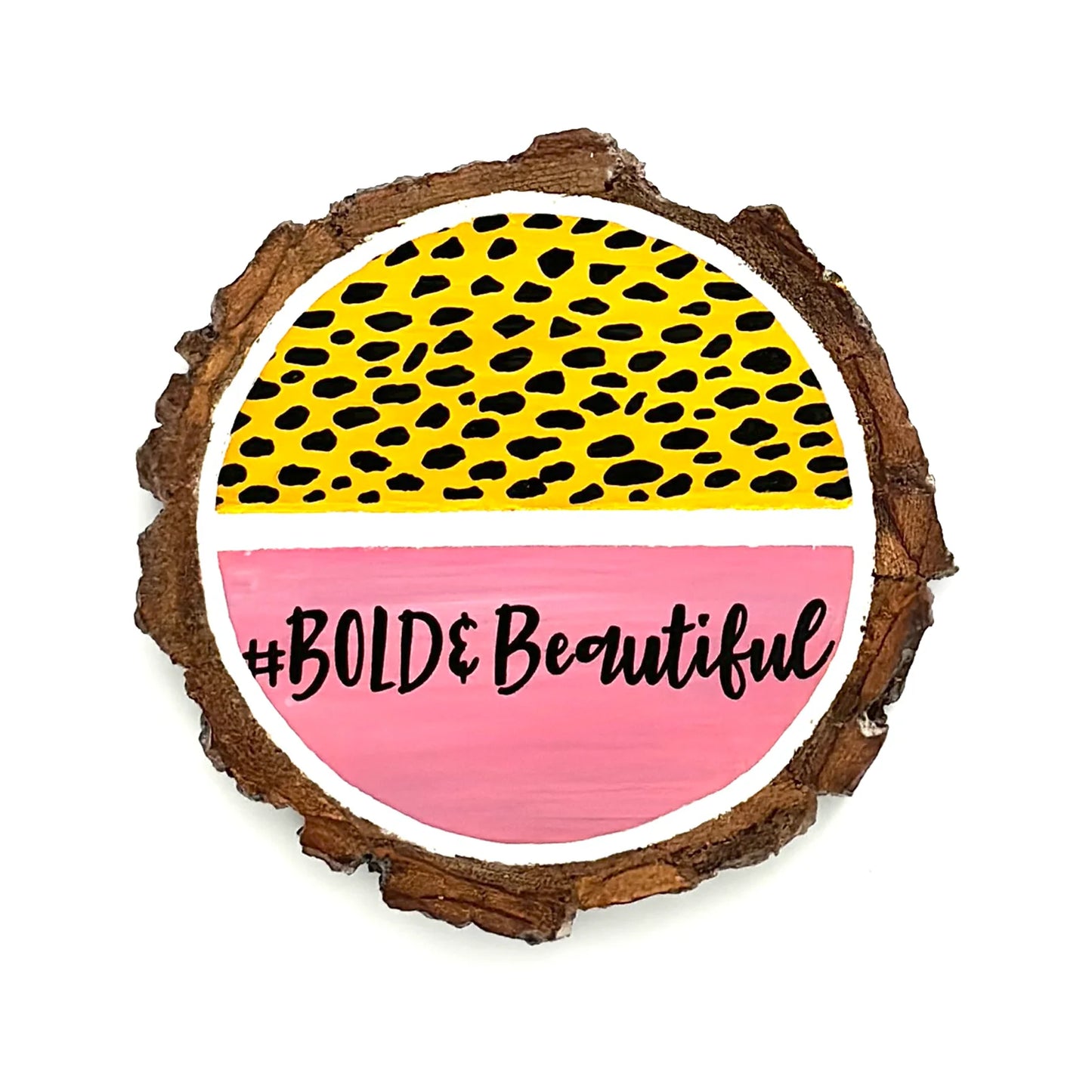 Bold & Beautiful Hand-Painted Wooden Coaster
