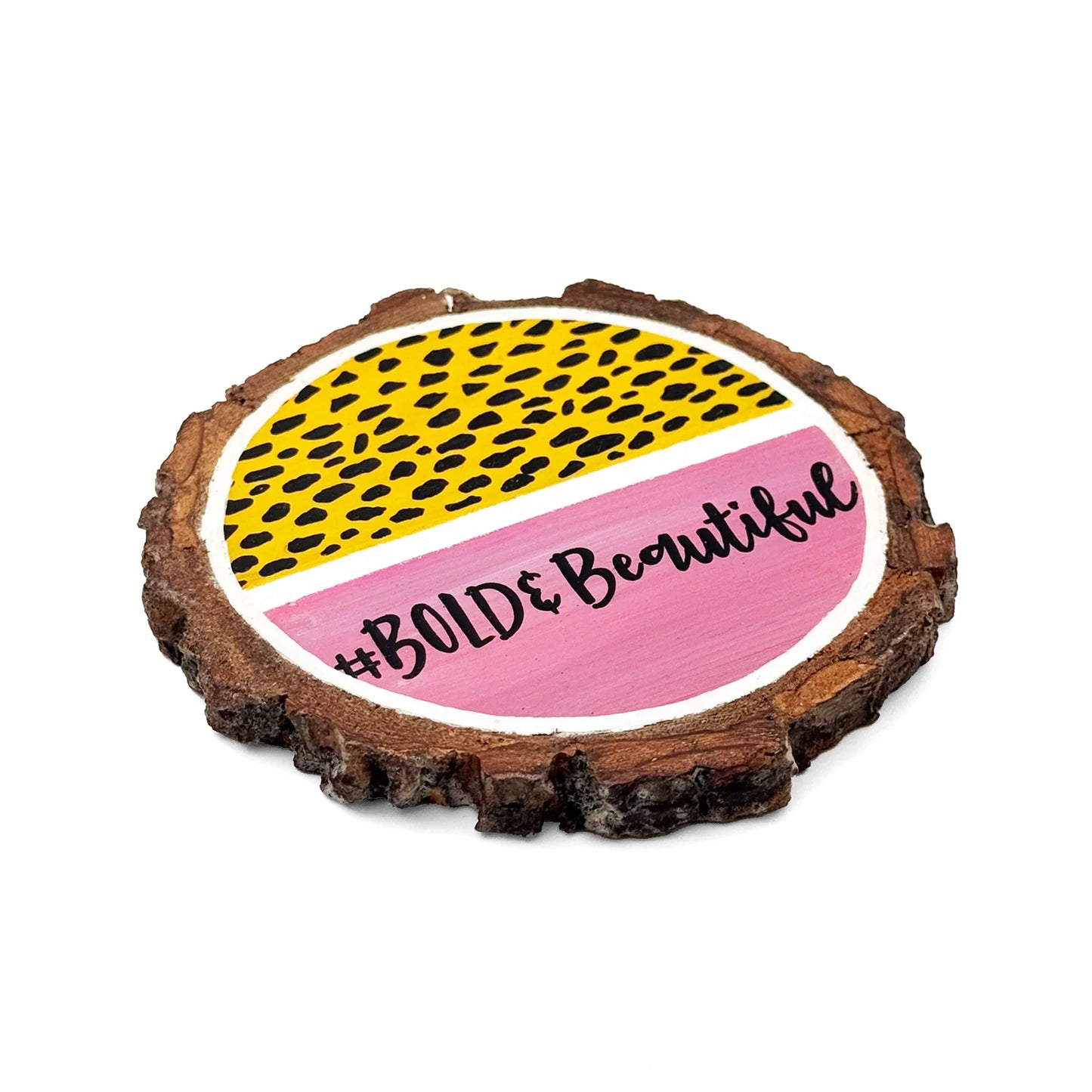 Bold & Beautiful Hand-Painted Wooden Coaster