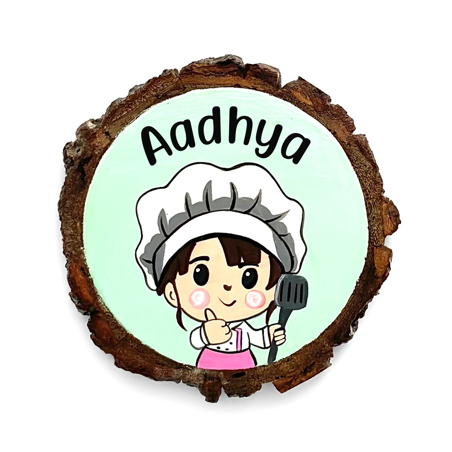 Personalised Hand-Painted Wooden Coaster