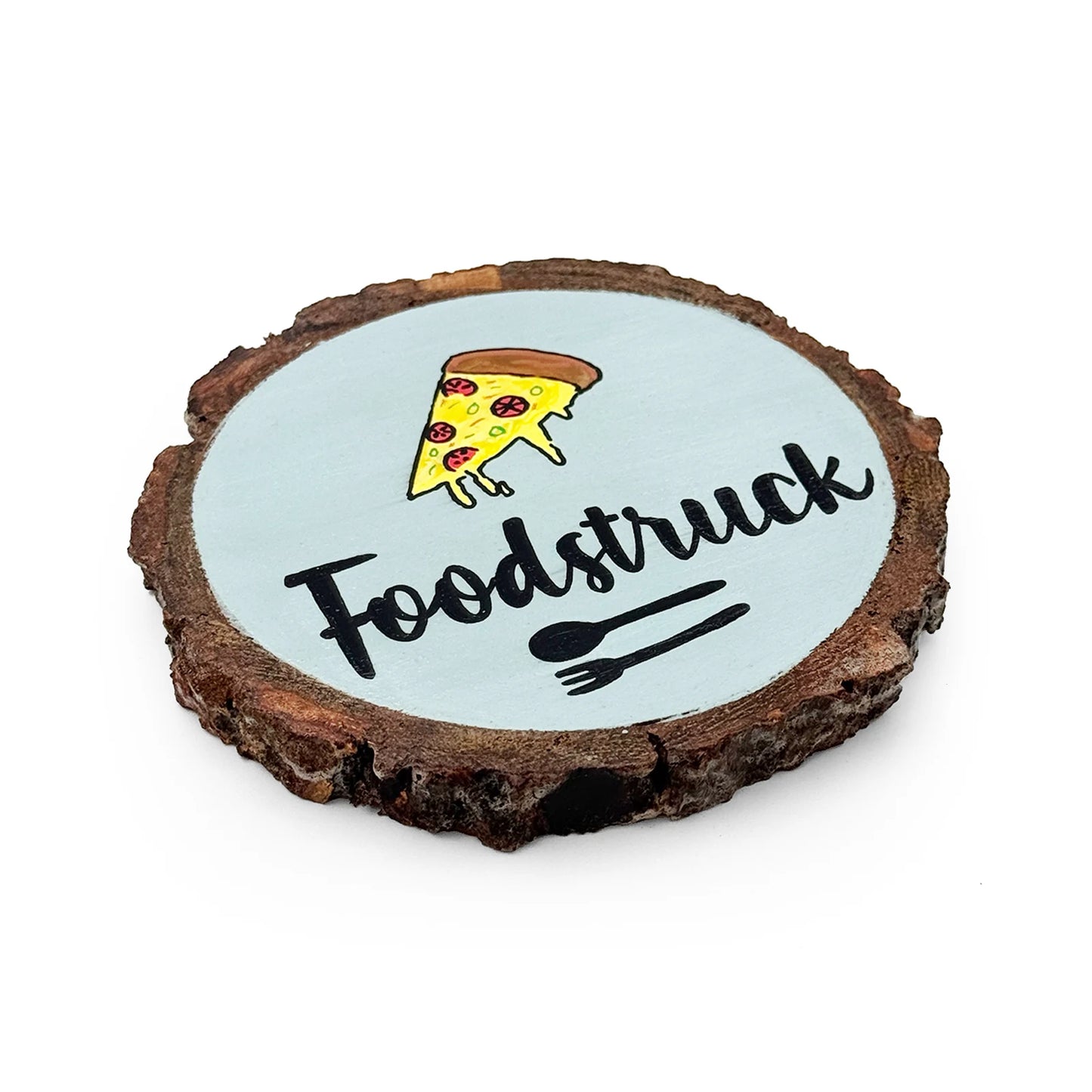 Foodstruck Hand-painted Wooden Coaster