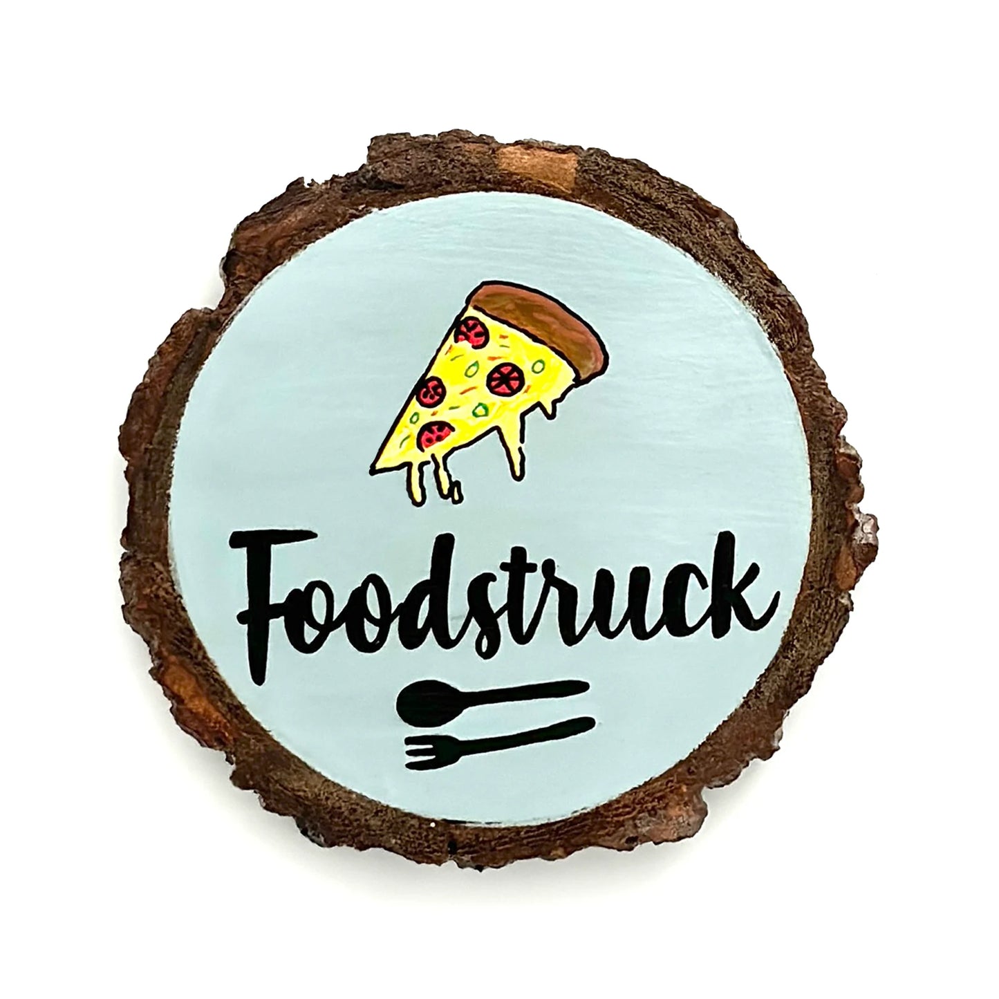 Foodstruck Hand-painted Wooden Coaster