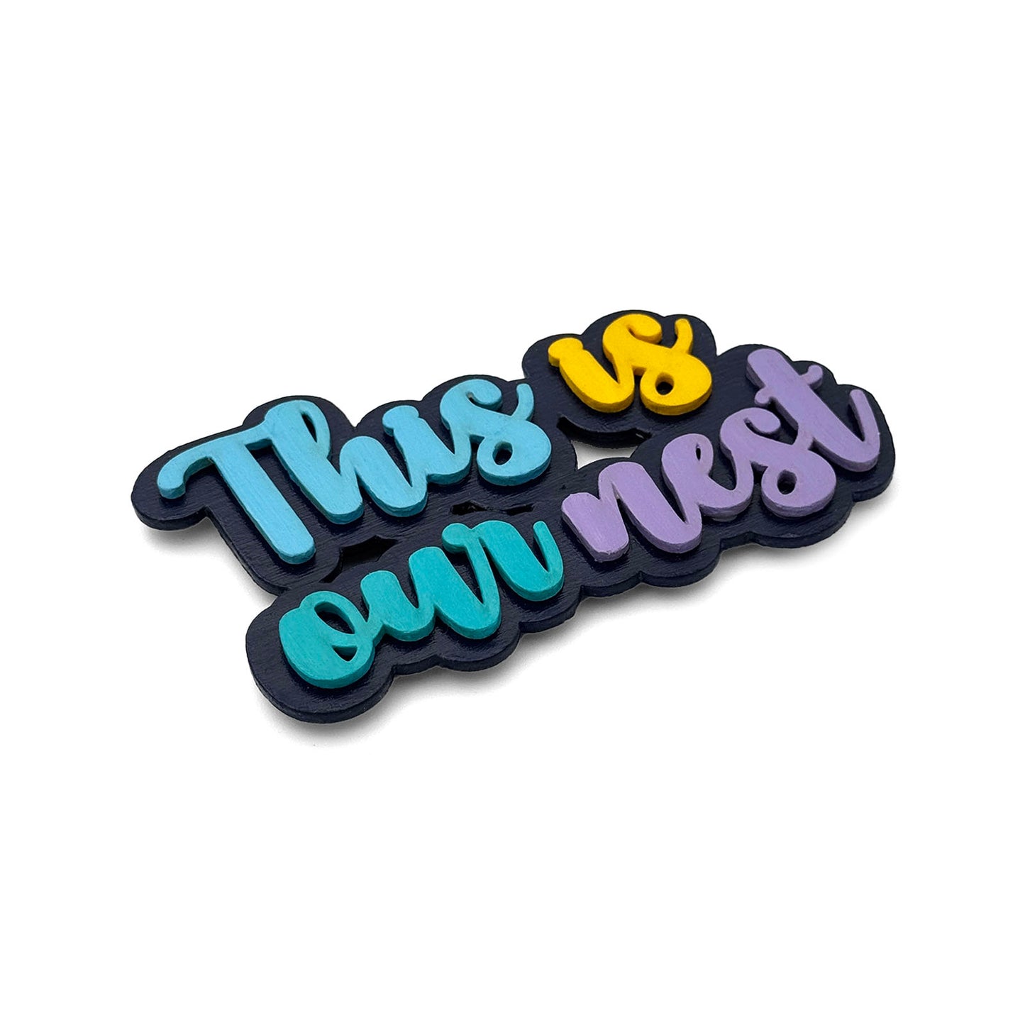 This Is Our Nest Hand-Painted Wooden Double Layered Fridge Magnet