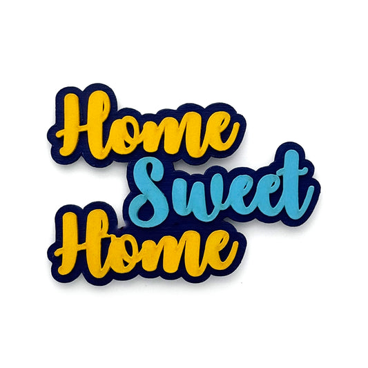 Home Sweet Home Hand-Painted Wooden Double Layered Fridge Magnet