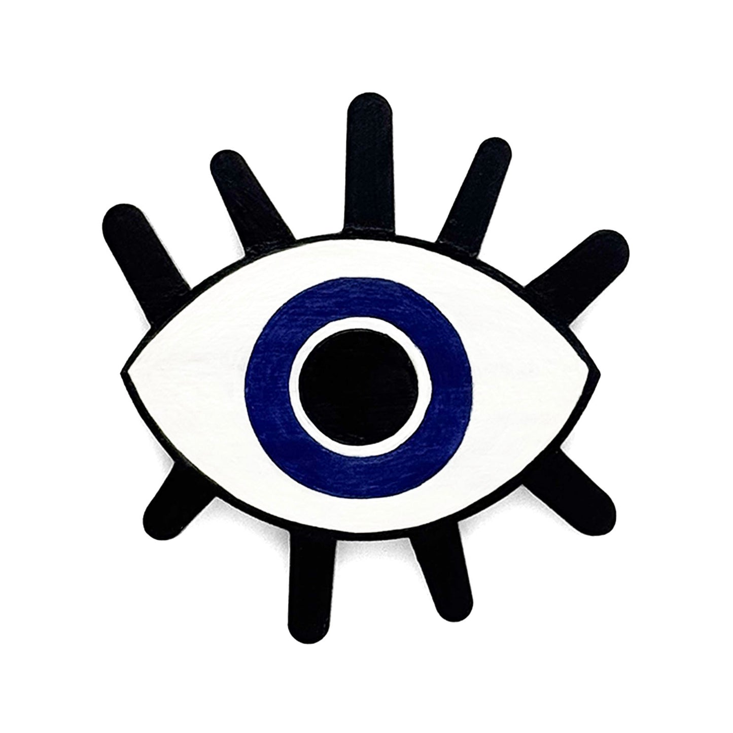 Evil Eye Hand-Painted Wooden Fridge Magnet