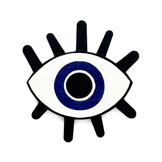 Evil Eye Hand-Painted Wooden Fridge Magnet
