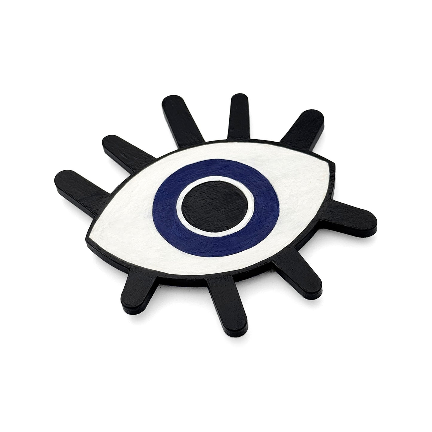 Evil Eye Hand-Painted Wooden Fridge Magnet