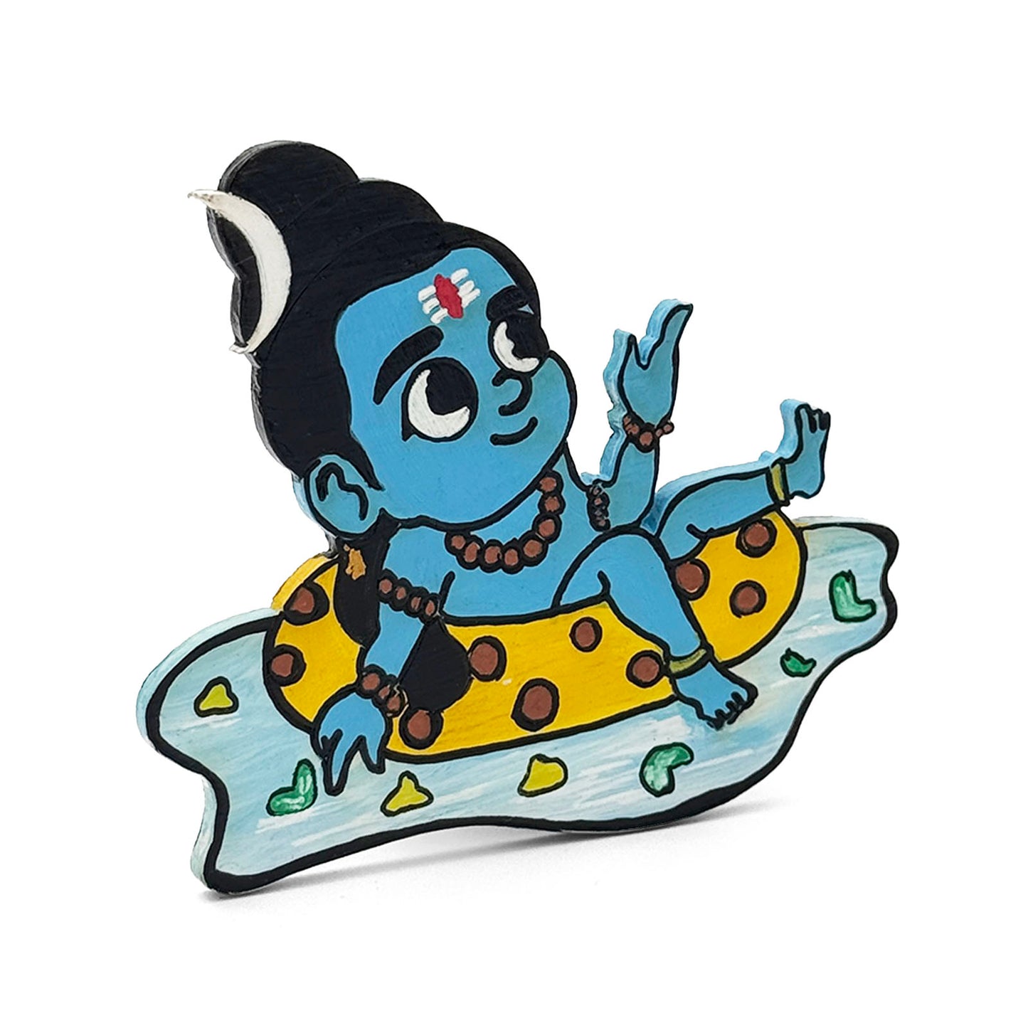 Bal Shiva Hand-Painted Wooden Fridge Magnet
