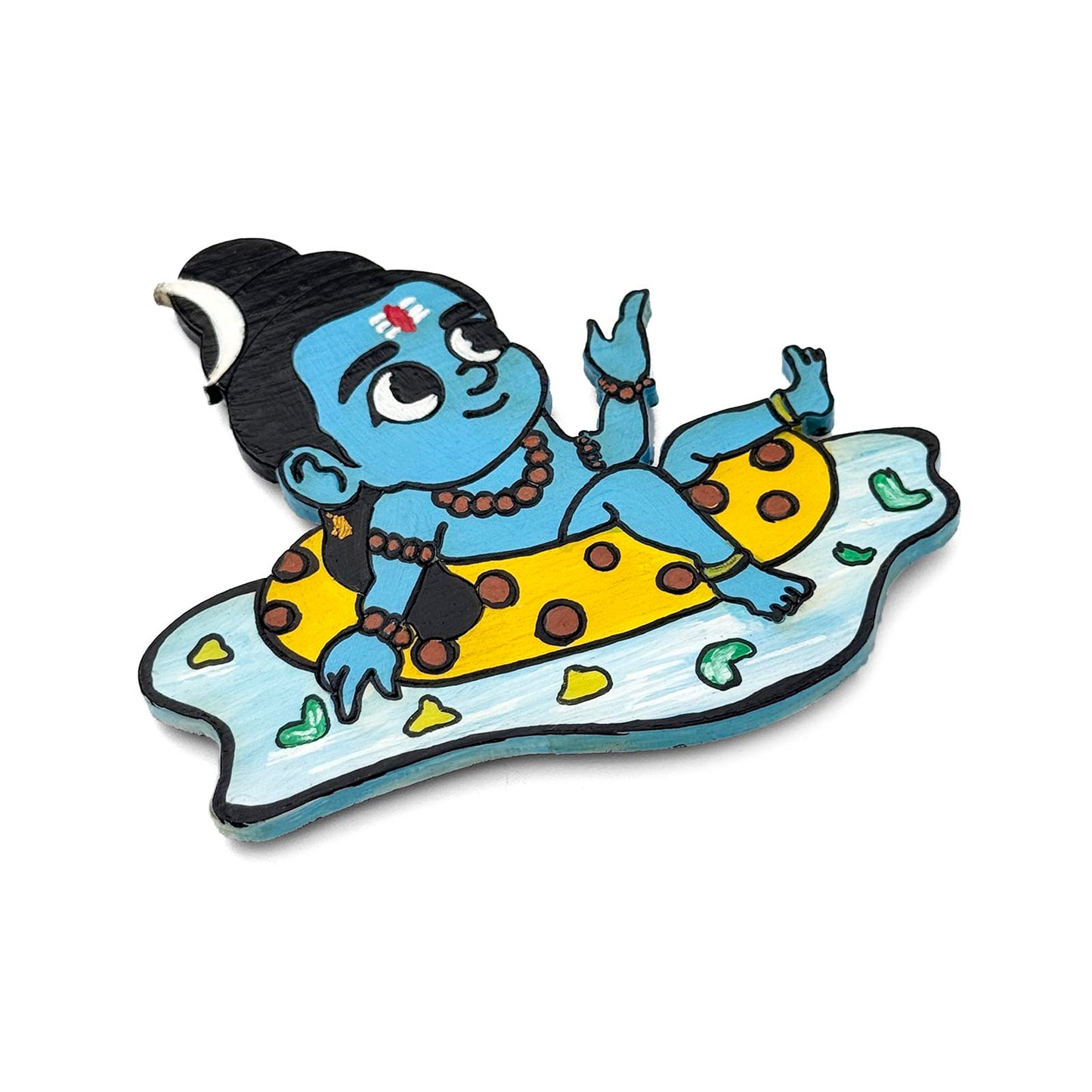 Bal Shiva Hand-Painted Wooden Fridge Magnet