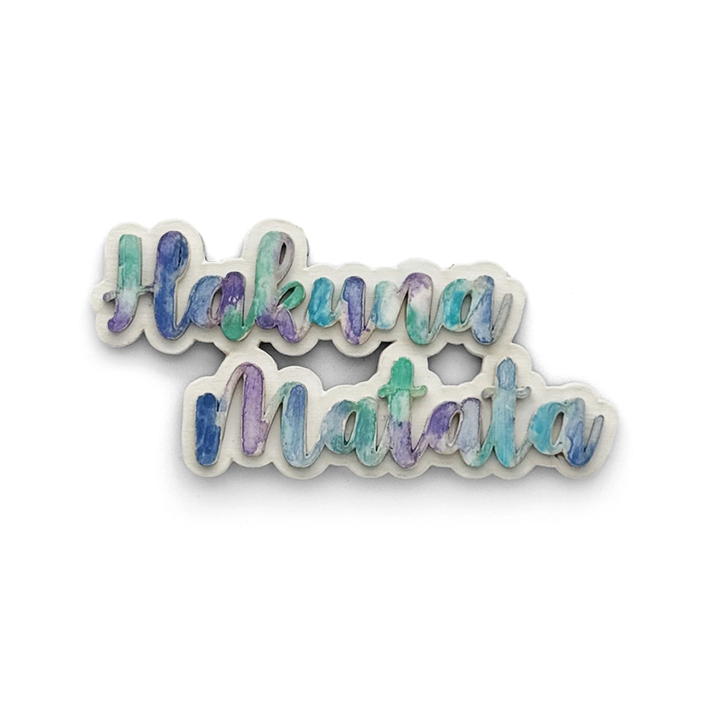 Hakuna Matata Hand-Painted Wooden Double Layered Fridge Magnet